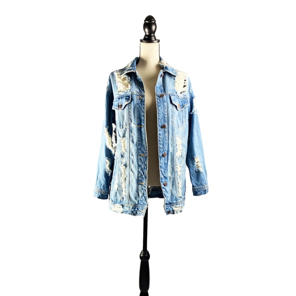 Ripped denim jacket